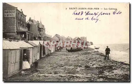 Cartes postales Saint Aubin sur mer Les cabines