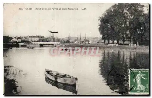 Cartes postales Caen Rond point de l Orne et cours Calfarelli