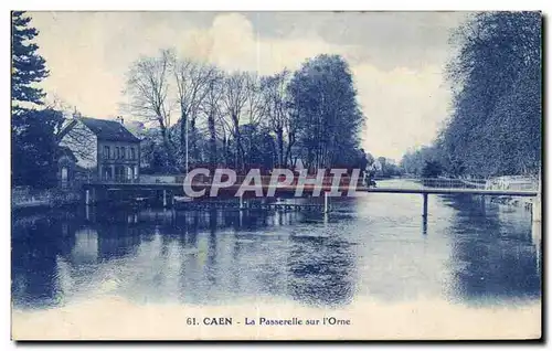 Ansichtskarte AK Caen La passerelle sur L orne