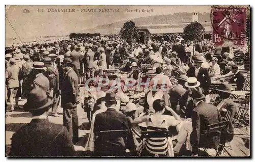 Cartes postales Deauville Plage fleurie Bar du soleil