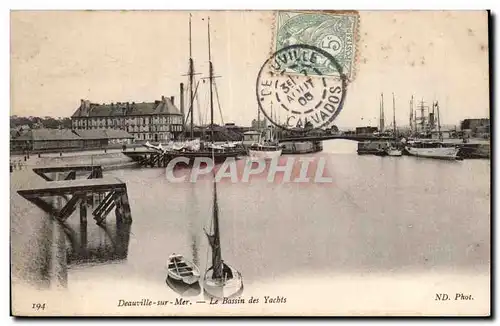 Cartes postales Deauville Le bassin des yachts