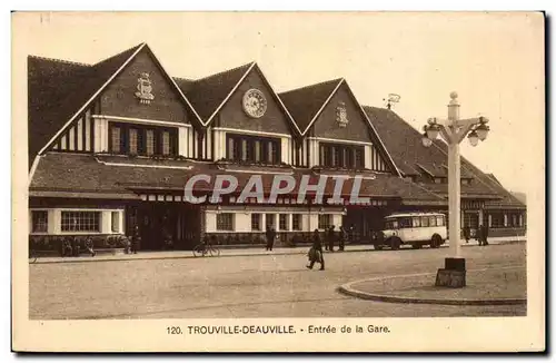 Cartes postales Trouville Deauville entree de la gare