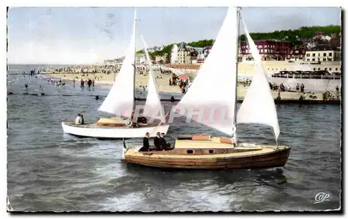 Cartes postales moderne Deauville Trouville Voiliers dans le bassin