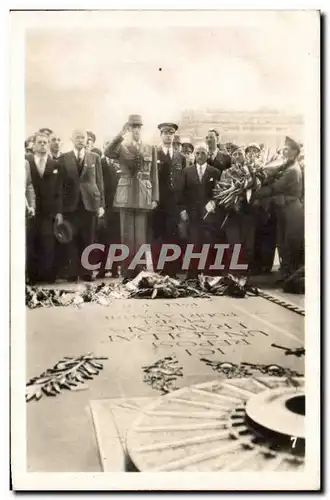 Cartes postales Militaria Paris Arc de Triomphe tombe du soldat inconnu