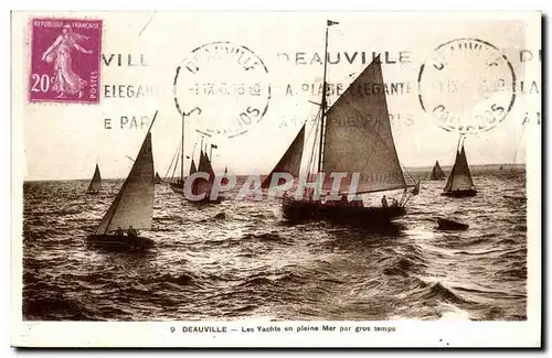 Deauville - Les Yachts en pleine mer par gros temps - Ansichtskarte AK