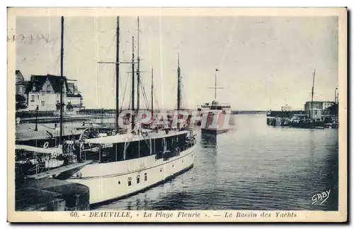 Deauville - La Plage Fleurie - Le Bassin des Yachts - Ansichtskarte AK