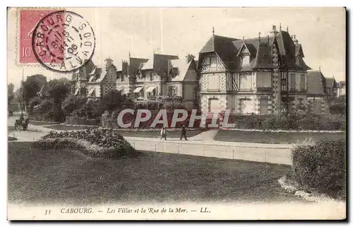 Cabourg - Les Villas - Rue de la Mer - Cartes postales