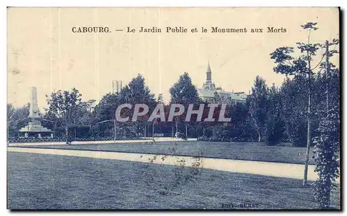 Cabourg - Le Jardin Public et le Monument aux Morts - Cartes postales