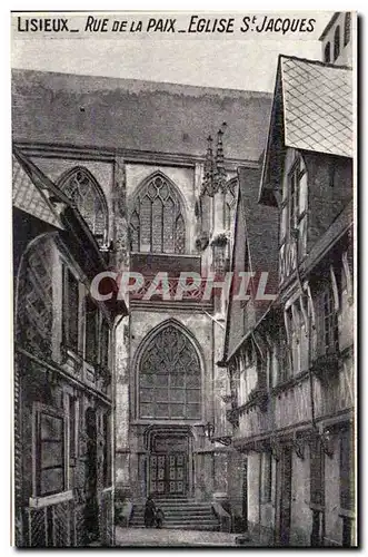 Lisieux - Rue de la Paix - Eglise St Jacques - Ansichtskarte AK
