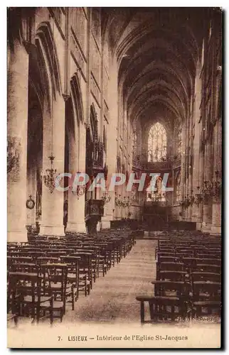 Lisieux - Interieur de l Eglise St Jacques - Ansichtskarte AK