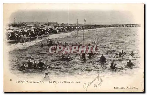 Trouville - La Plage a l heure des Bains - Ansichtskarte AK