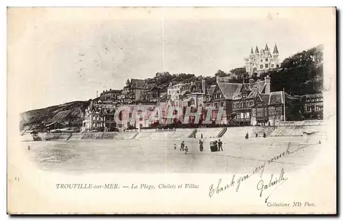 Trouville - La Plage - Chalets et Villas - Ansichtskarte AK