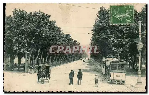 Cartes postales Marseille Avenue du Prado Tramway Caleche