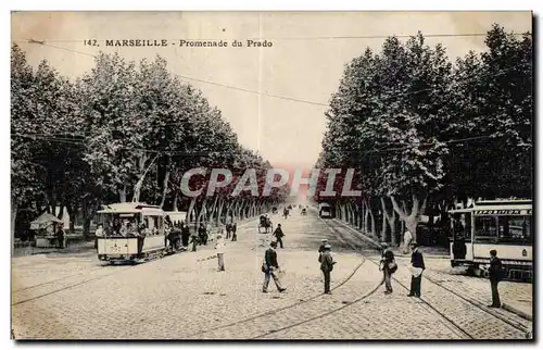 Marseille - Promenade du Prado Tramway - Cartes postales