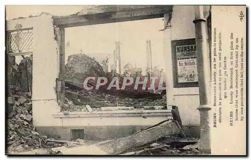 Cartes postales Militaria Reims Boulevard lundy