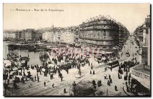 Cartes postales Marseille Rue de la Republique