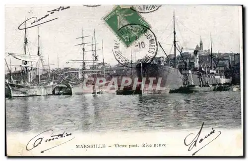 Cartes postales Marseille Vieux port Rive neuve