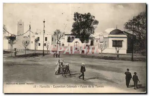 Cartes postales Marseille Exposition coloniale Palais de la Tunisie