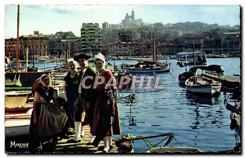 Cartes postales moderne Marseille Costumes marseillais Le Conqueto Folklore Costume