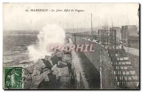 Marseille - La Jetee - Effet de Vagues - Ansichtskarte AK