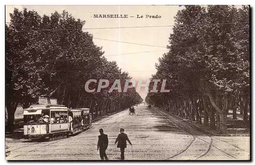 Marseille - Le Prado Tramway - Ansichtskarte AK