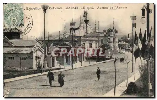 Marseille - Exposition Coloniale 1906 - Avenue de l Annam - Cartes postales