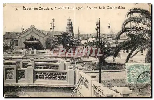 Marseille - Exposition Coloniale - 1906 - Section de la Cochinchine - Cartes postales