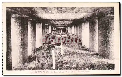 Cartes postales Militaria Douaumont La tranchee des baionnettes Vue interieure