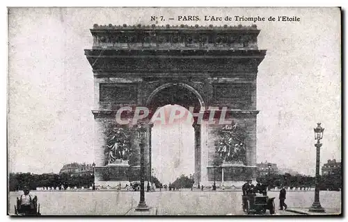 Cartes postales Paris Arc de triomphe de l Etoile