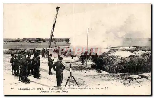 Ansichtskarte AK Guerre de 1914 L artillerie de forteresse francaise en action Militaria