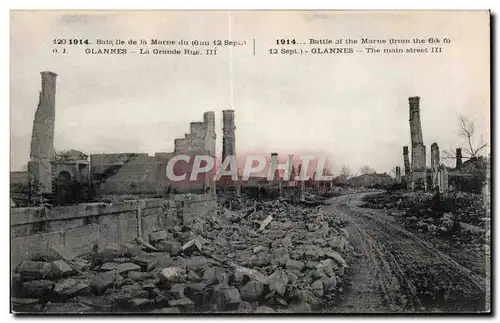 Cartes postales Glannes la grande rue