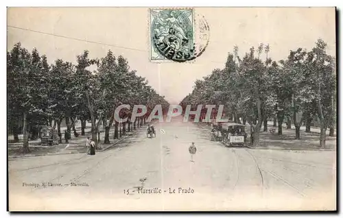 Marseille - Le Prado Tramway - Ansichtskarte AK