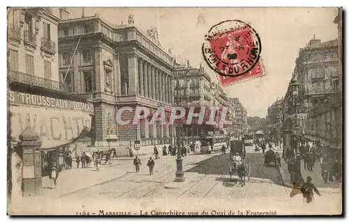 Marseille - La Cannebiere vue du Quai de la Fraternite - Ansichtskarte AK