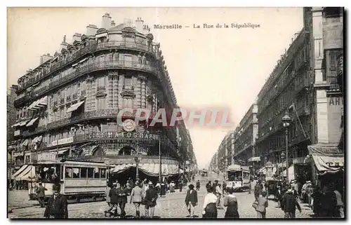 Marseille - La Rue de la Republique - Cartes postales