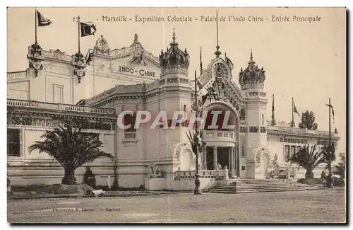 Marseille - Exposition Coloniale - Palais de l Indo Chine - Entree Principale - Cartes postales