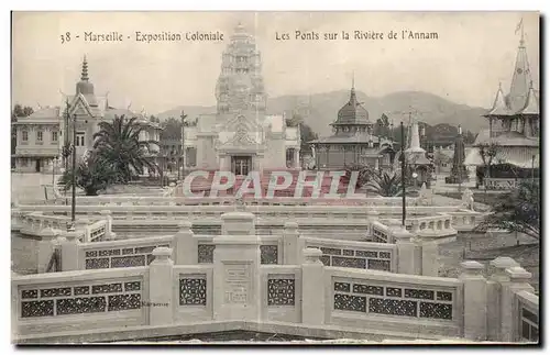 Marseille - Exposition Coloniale - Les Ponts sur la Riviere de l Annam - Cartes postales