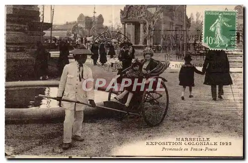 Marseille - Exposition Coloniale 1922 - Promenade de Pousse Pousse - Ansichtskarte AK