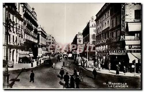 Cartes postales Marseille La Canebiere