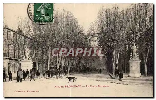 Cartes postales Aix en Provence Le cours Mirabeau