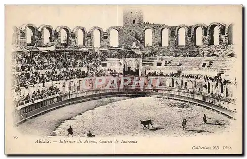 Arles - Interieur des Arenes - Courses des Taureaux - Ansichtskarte AK