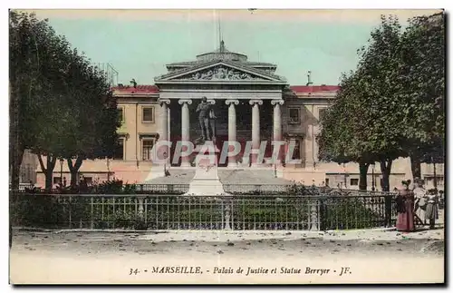 Marseille - Palais de Justice Statue Berryer - Ansichtskarte AK