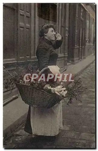 Marseille - Folklore - Costumes - Femme Figures parisiennes Marchande au panier Paris - Cartes postales