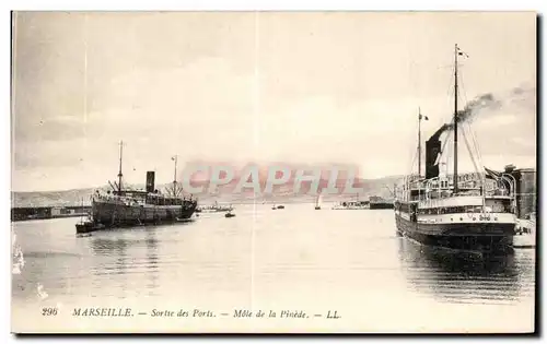 Marseille - Sortie des Ports - Mole de la Pinede - Cartes postales