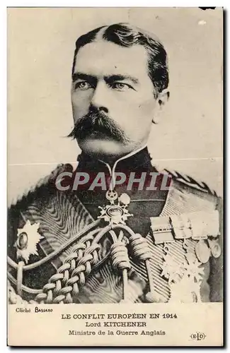 Cartes postales Militaria Lord Kitchener Ministre de la guerre anglais