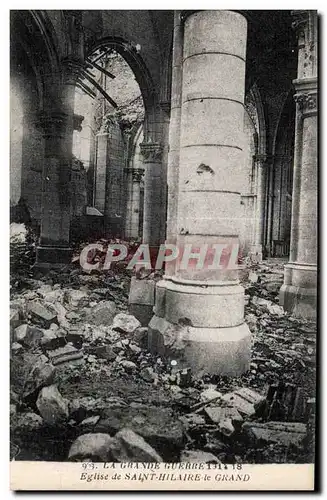 Cartes postales Militaria Eglise de Saint Hilaire le Grand