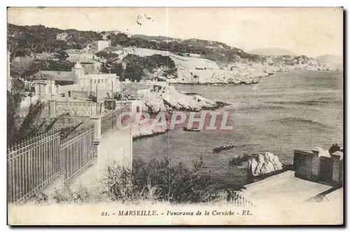 Cartes postales Marseille panorama de la corniche