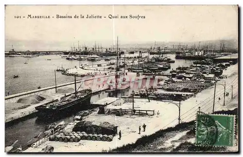 Cartes postales Marseille Bassins de la Joliette Quai aux souffres