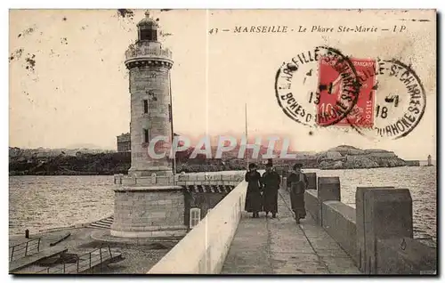 Ansichtskarte AK Marseille Le phare Sainte Marie Lighthouse