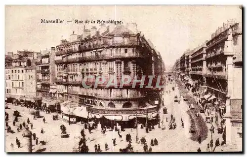 Cartes postales Marseille Rue de la Republique