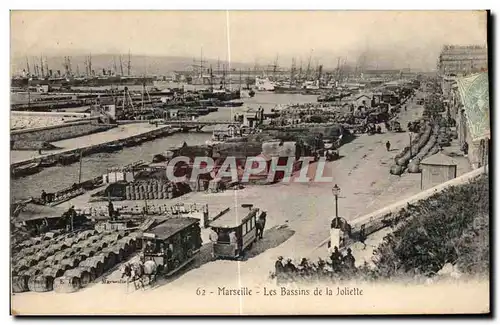 Cartes postales Marseille Les bassins de la Joliette Bateau